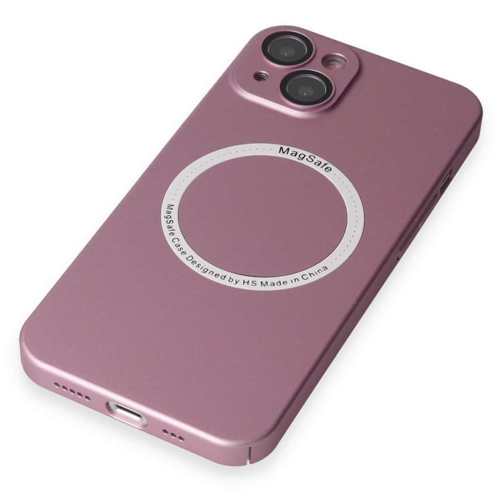 Newface iPhone 14 Kılıf Jack Magneticsafe Lens Silikon - Rose Gold