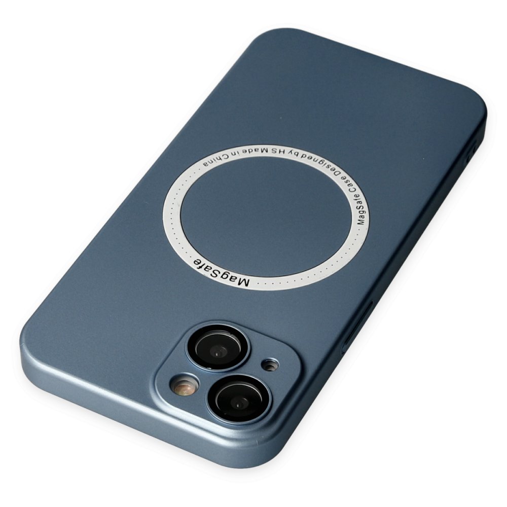 Newface iPhone 14 Kılıf Jack Magneticsafe Lens Silikon - Sierra Blue