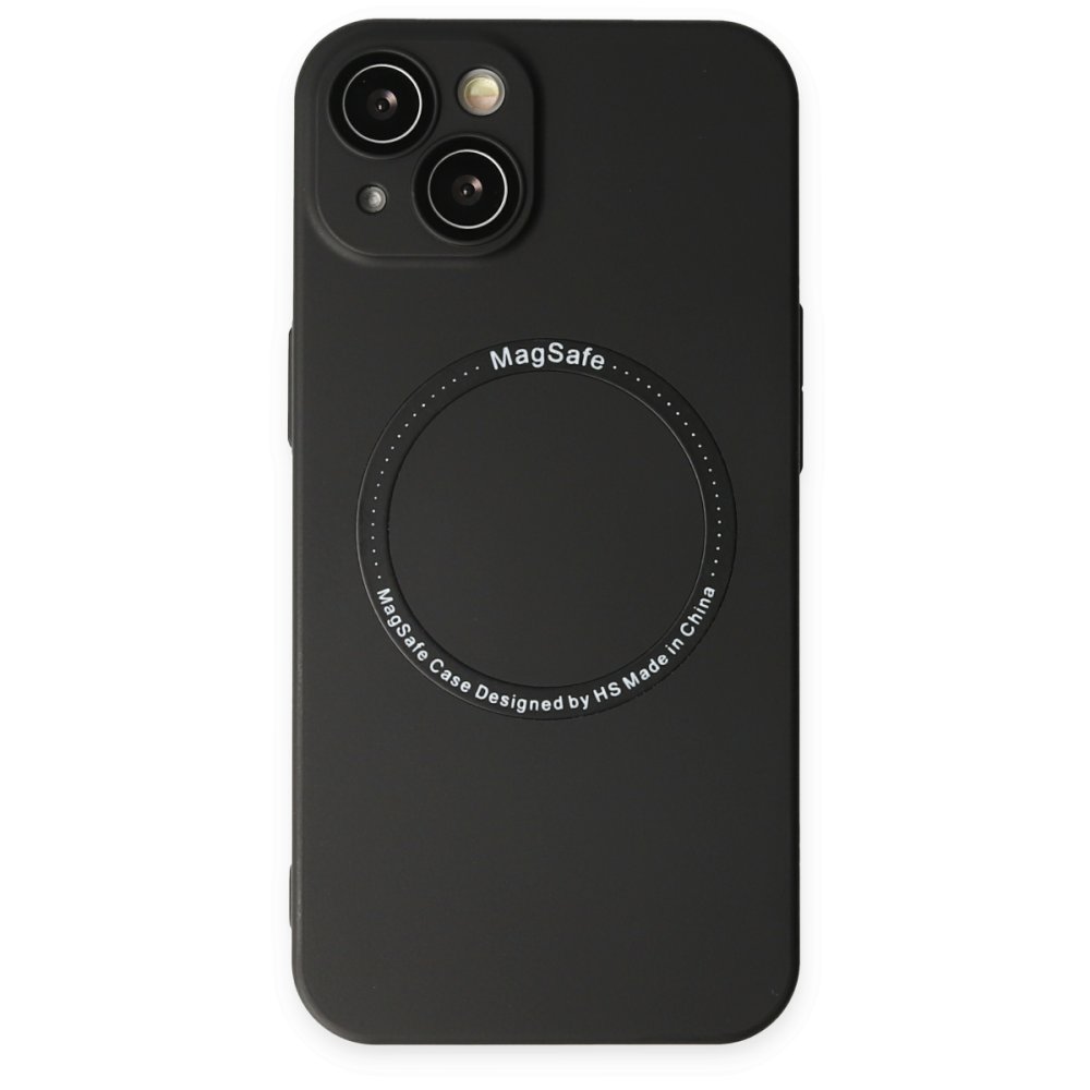 Newface iPhone 14 Kılıf Jack Magneticsafe Lens Silikon - Siyah