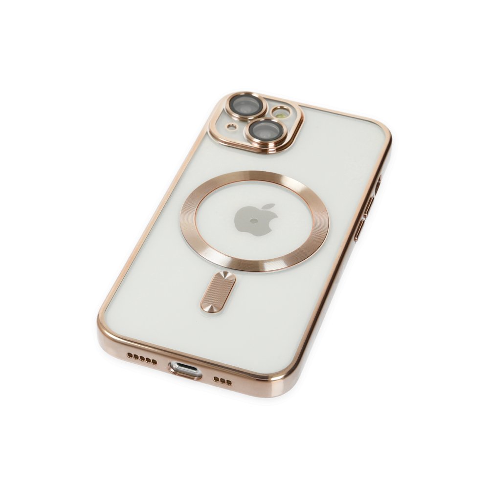 Newface iPhone 14 Kılıf Kross Magneticsafe Kapak - Gold