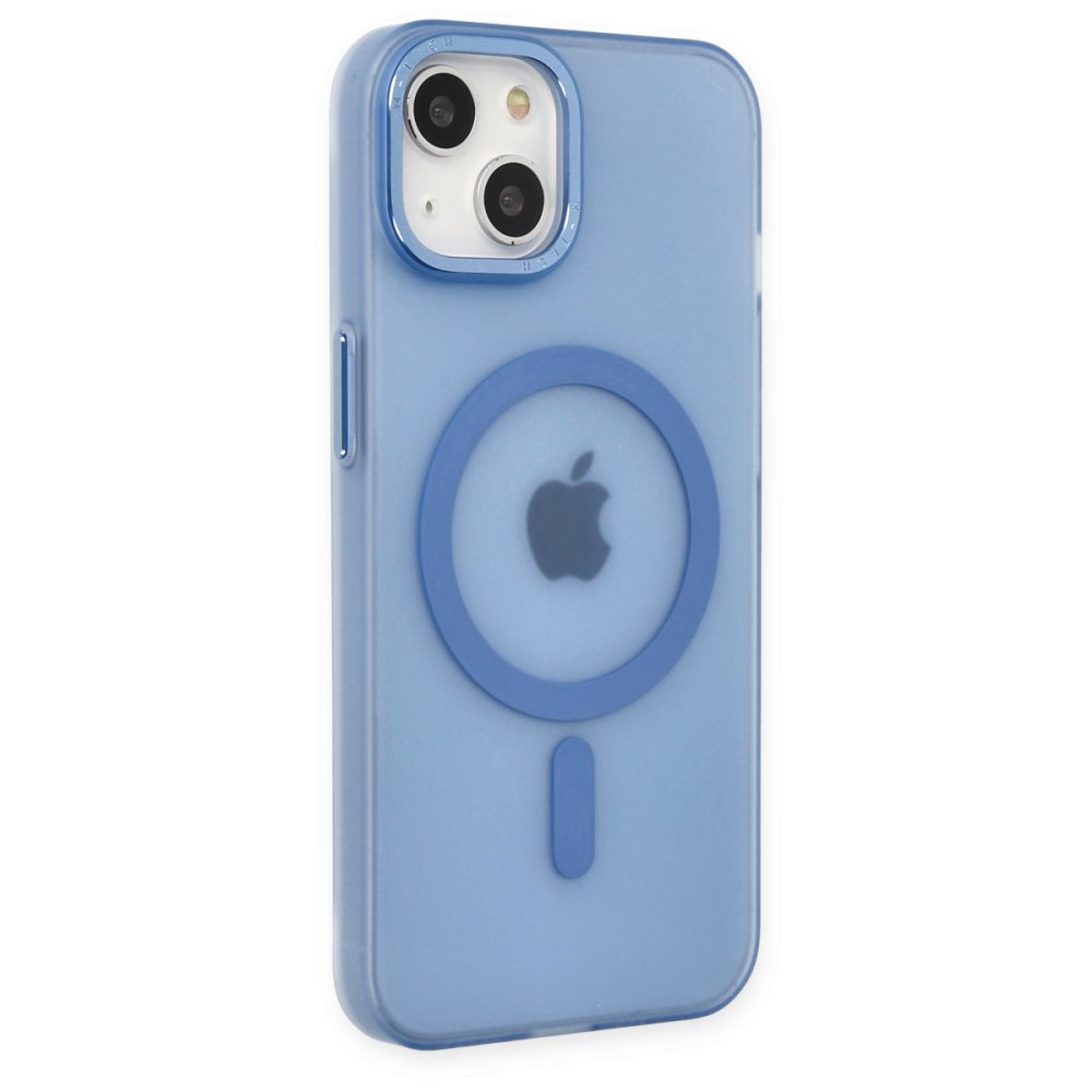 Newface iPhone 14 Kılıf Lodos Magneticsafe Mat Kapak - Sierra Blue