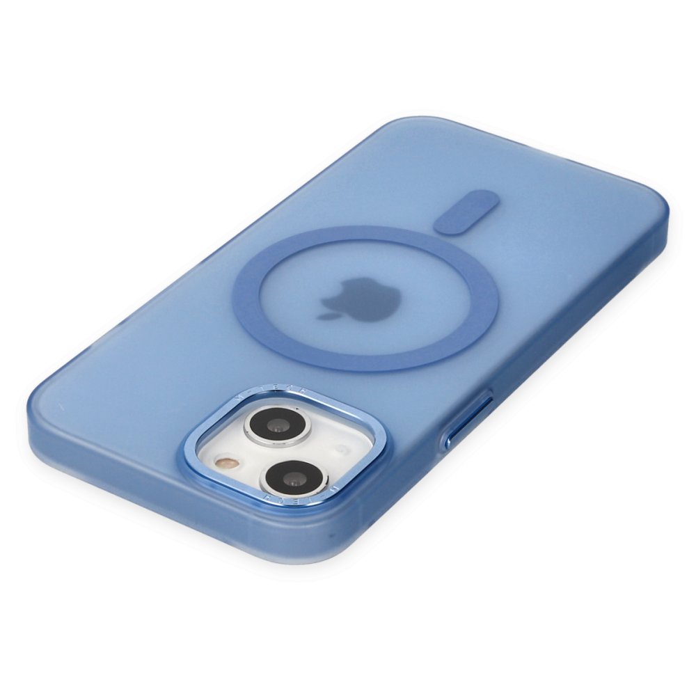 Newface iPhone 14 Kılıf Lodos Magneticsafe Mat Kapak - Sierra Blue