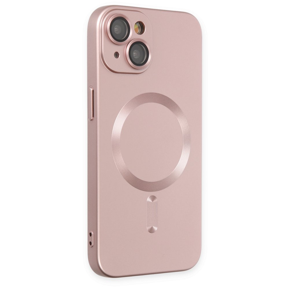 Newface iPhone 14 Kılıf Moshi Lens Magneticsafe Silikon - Rose Gold