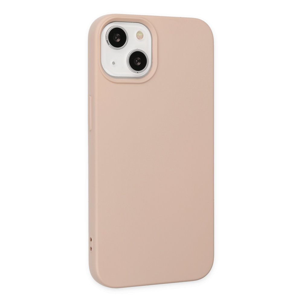 Newface iPhone 14 Kılıf Nano içi Kadife Silikon - Pudra