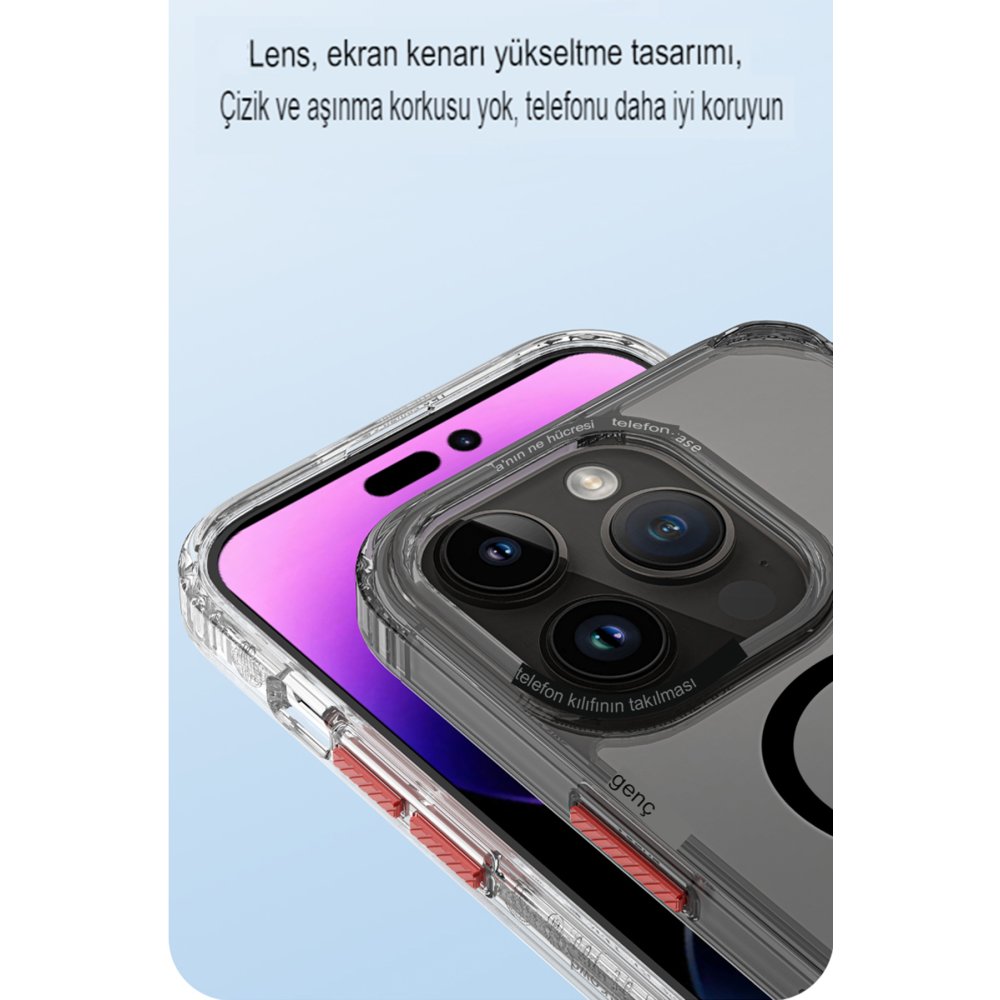 Joko iPhone 14 Kılıf Ramos Magsafe Kapak - Şeffaf