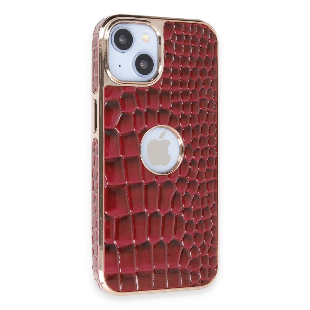 Newface iPhone 14 Kılıf Snake Kapak - Bordo