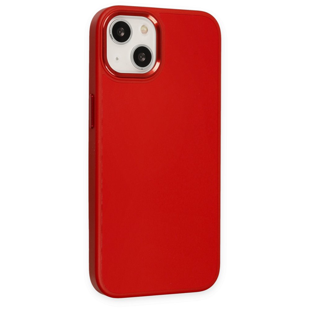 Newface iPhone 14 Plus Kılıf Asya Deri Silikon - Kırmızı