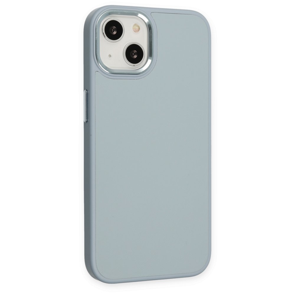 Newface iPhone 14 Plus Kılıf Asya Deri Silikon - Sierra Blue