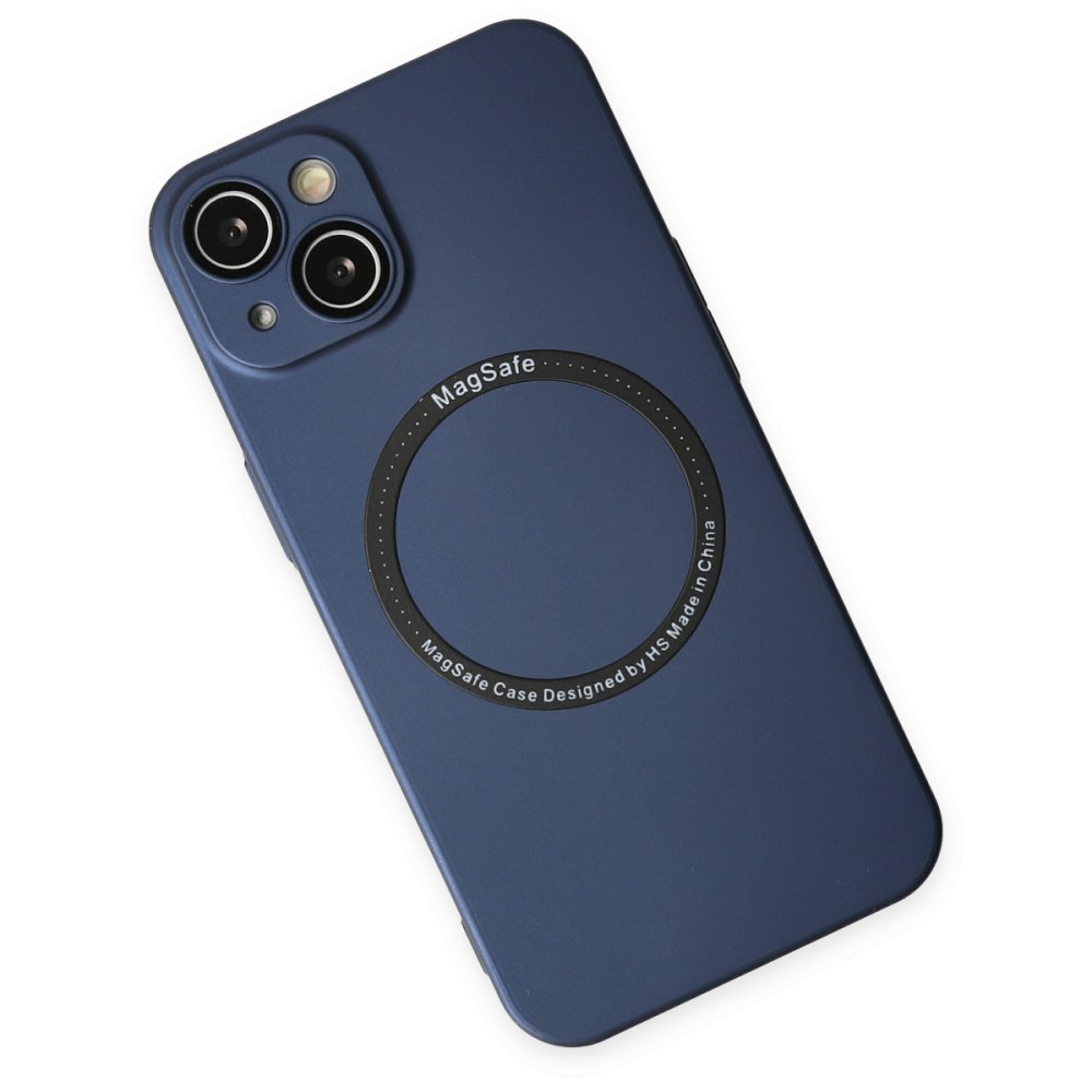 Newface iPhone 14 Plus Kılıf Jack Magneticsafe Lens Silikon - Lacivert