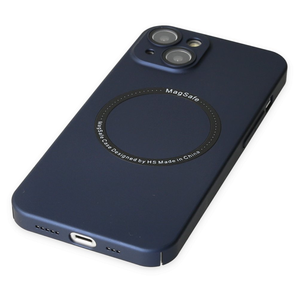 Newface iPhone 14 Plus Kılıf Jack Magneticsafe Lens Silikon - Lacivert