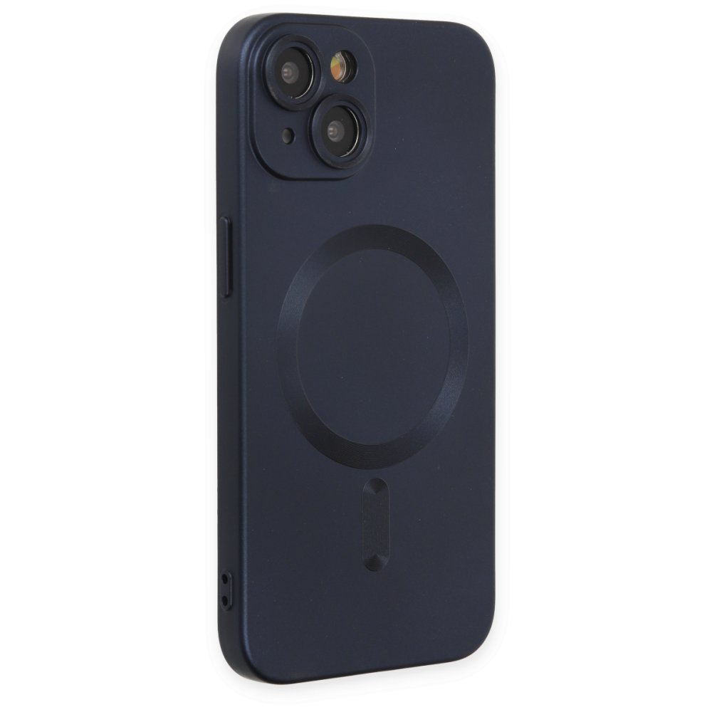 Newface iPhone 14 Plus Kılıf Moshi Lens Magneticsafe Silikon - Lacivert