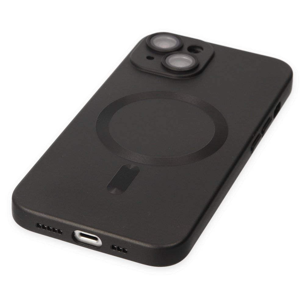 Newface iPhone 14 Plus Kılıf Moshi Lens Magneticsafe Silikon - Siyah