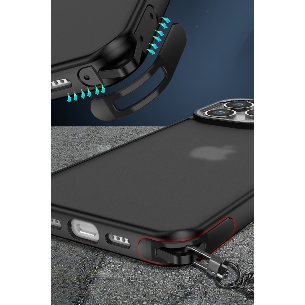 Newface iPhone 14 Pro Kılıf Elegant Kapak - Titan Gri