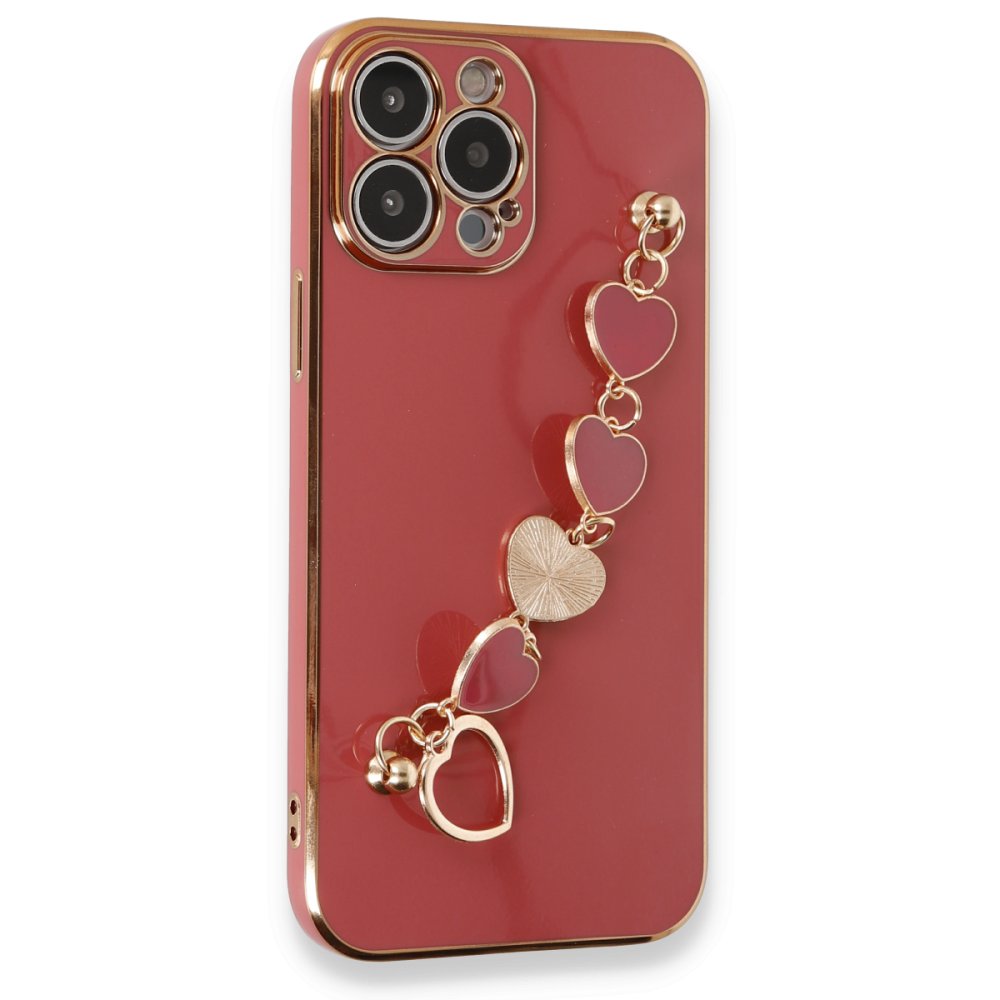 Newface iPhone 14 Pro Kılıf Esila Silikon - Kırmızı