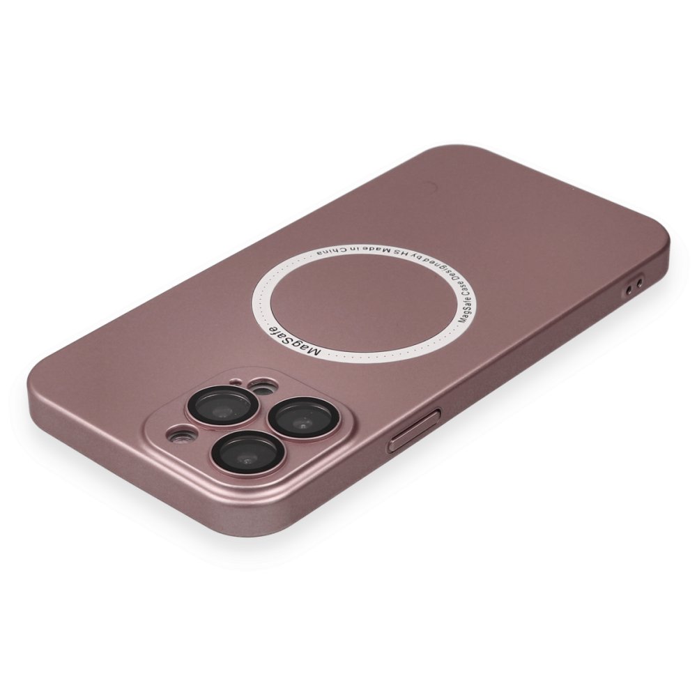 Newface iPhone 14 Pro Kılıf Jack Magneticsafe Lens Silikon - Rose Gold