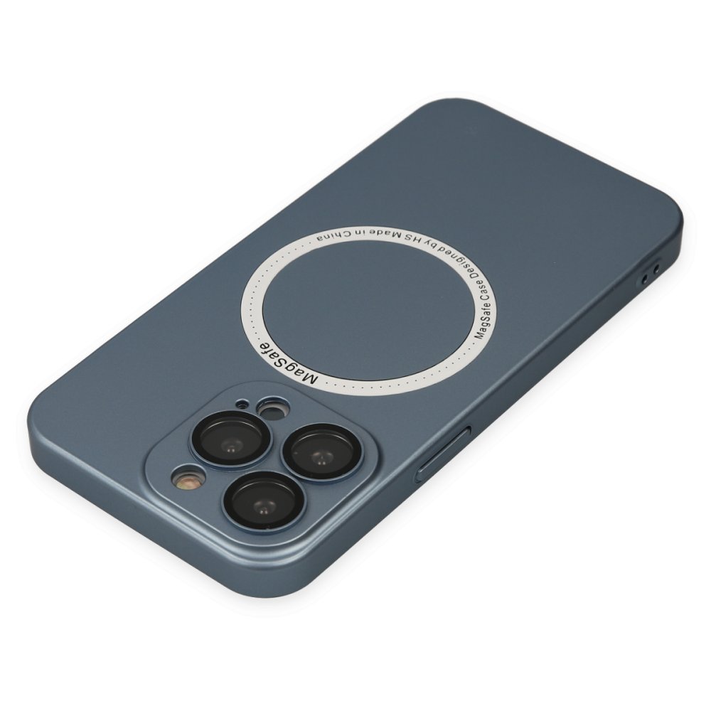 Newface iPhone 14 Pro Kılıf Jack Magneticsafe Lens Silikon - Sierra Blue