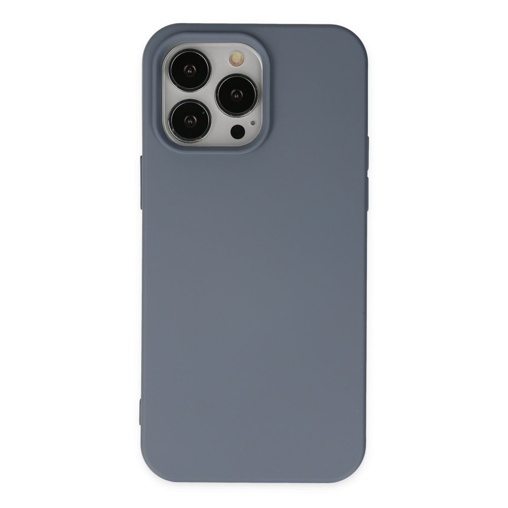 Newface iPhone 14 Pro Kılıf Nano içi Kadife Silikon - Gri