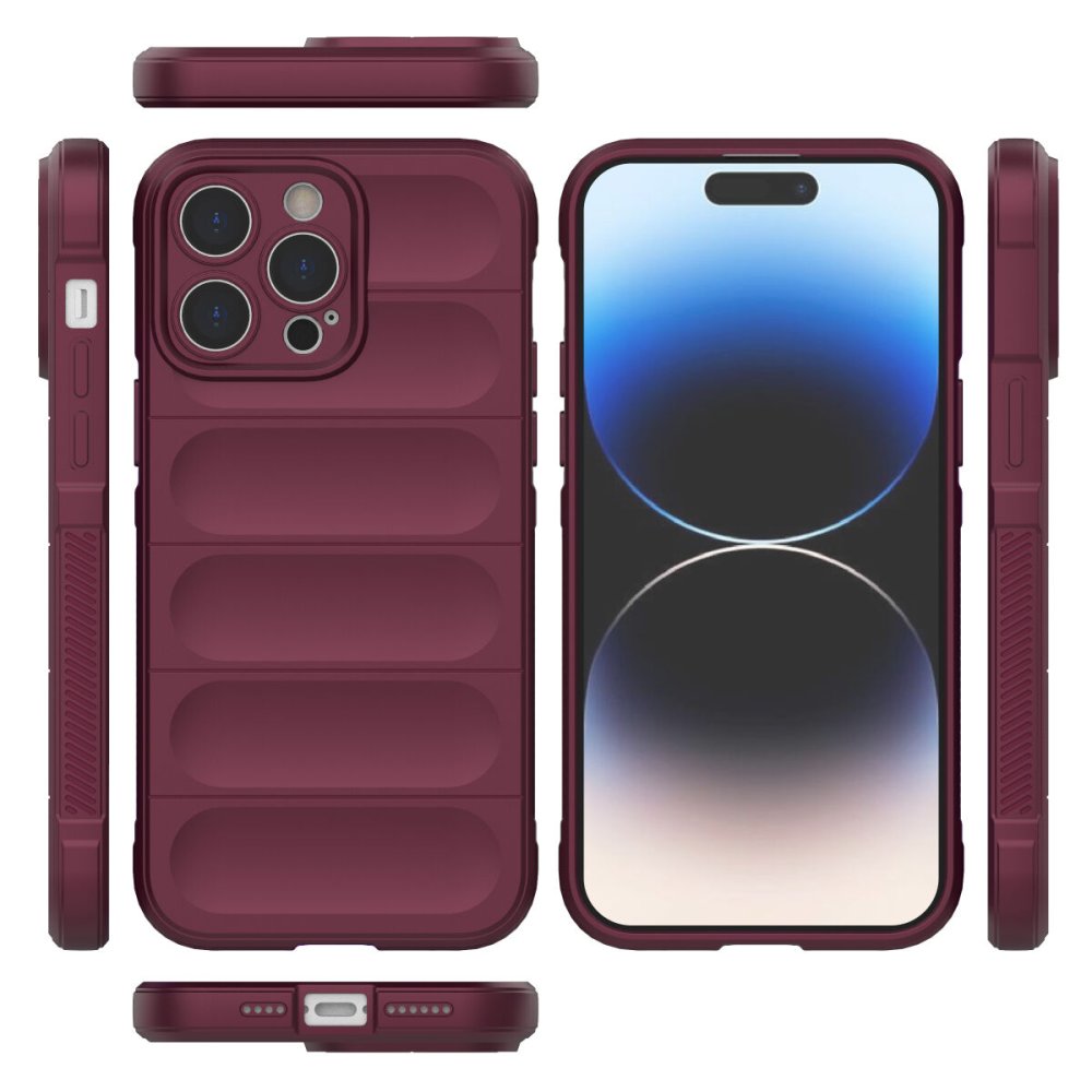 Newface iPhone 14 Pro Kılıf Optimum Silikon - Bordo