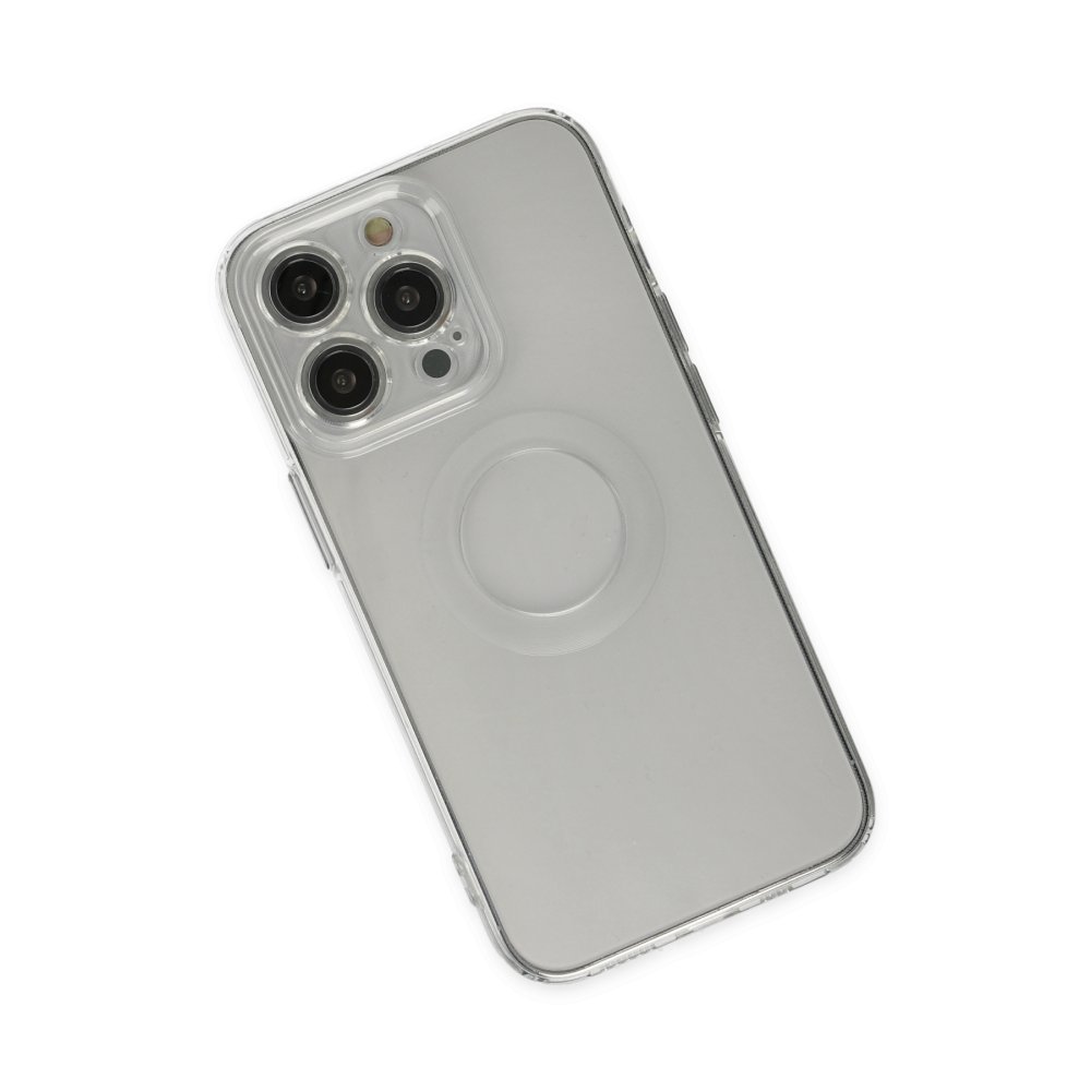 Newface iPhone 14 Pro Kılıf Santa Lens Silikon - Şeffaf
