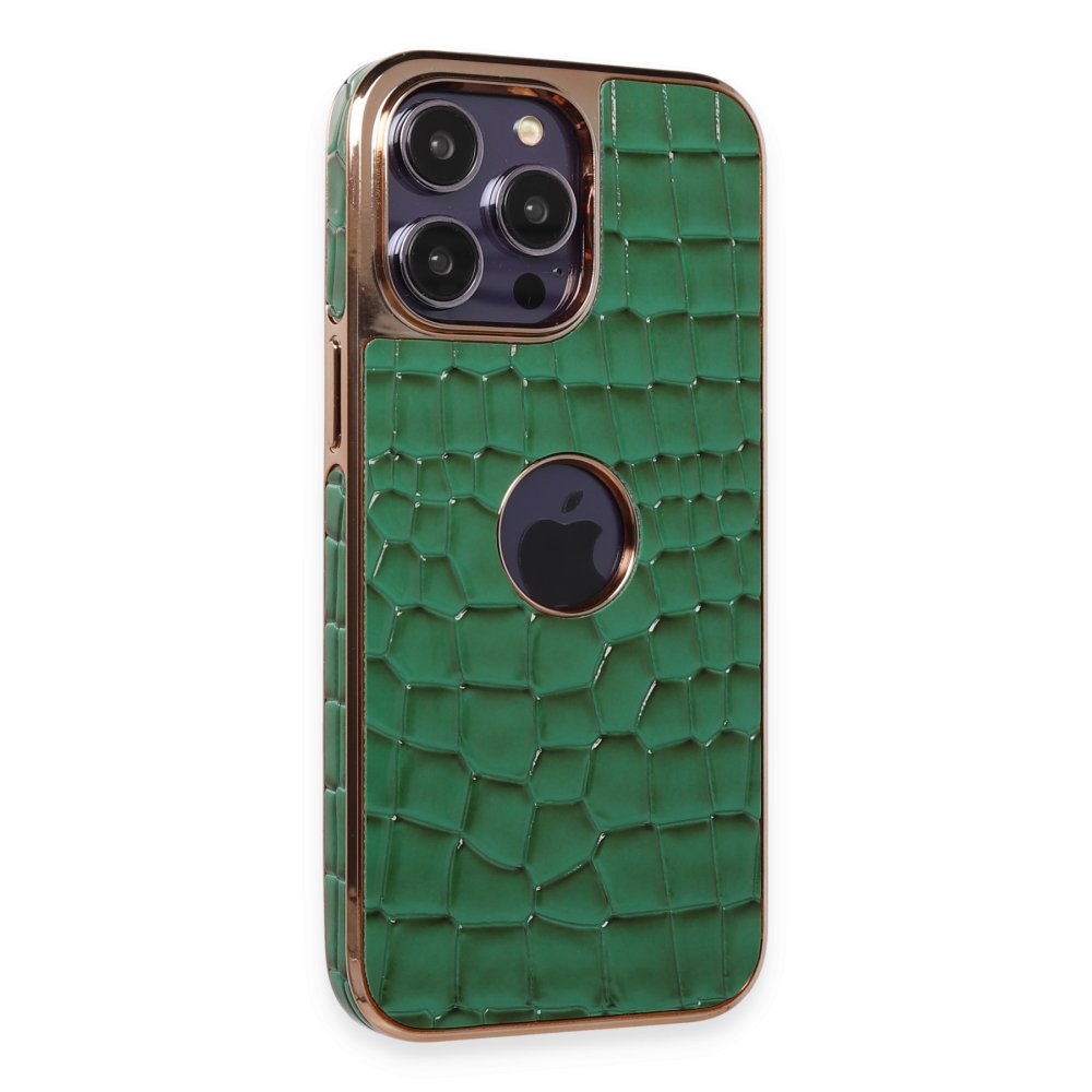 Newface iPhone 14 Pro Kılıf Snake Kapak - Koyu Yeşil