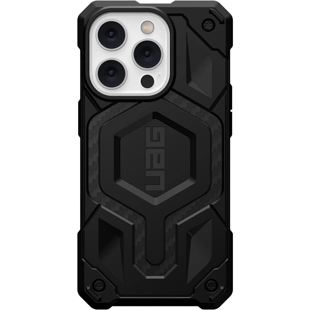 Newface iPhone 14 Pro Kılıf Uag Fiber Magneticsafe Silikon - Siyah