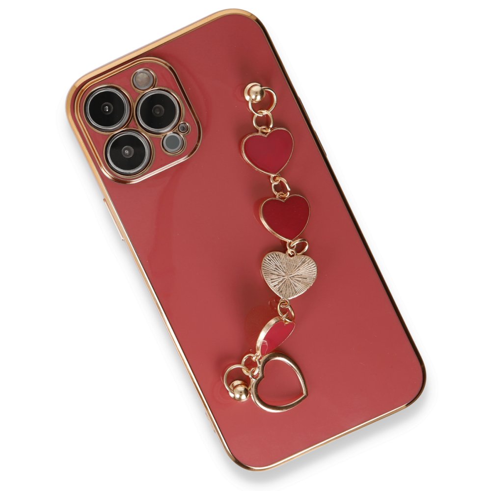 Newface iPhone 14 Pro Max Kılıf Esila Silikon - Kırmızı