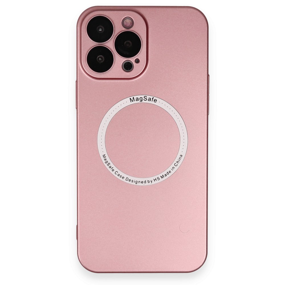 Newface iPhone 14 Pro Max Kılıf Jack Magneticsafe Lens Silikon - Rose Gold