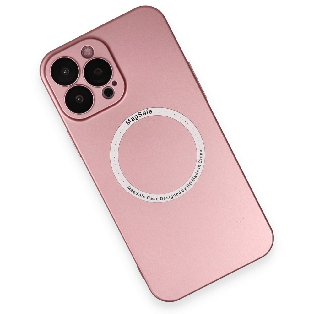 Newface iPhone 14 Pro Max Kılıf Jack Magneticsafe Lens Silikon - Rose Gold