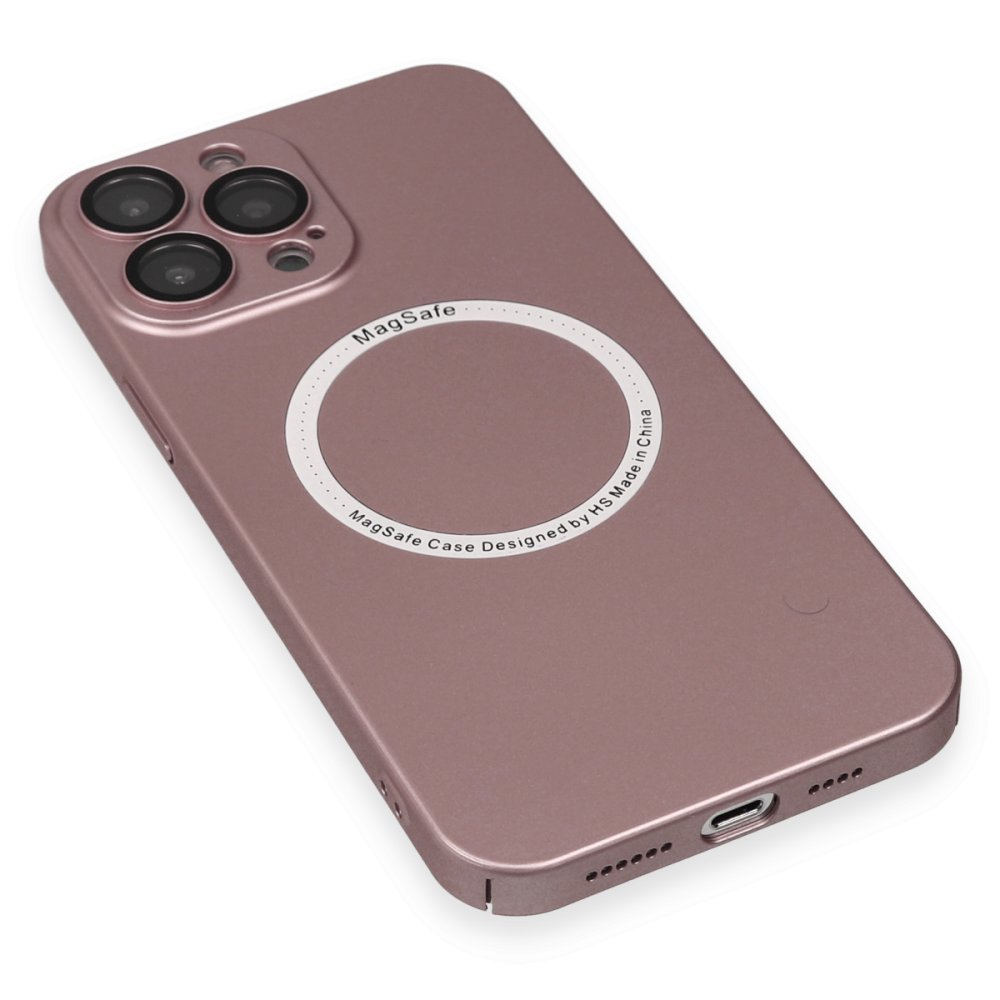 Newface iPhone 14 Pro Max Kılıf Jack Magneticsafe Lens Silikon - Rose Gold