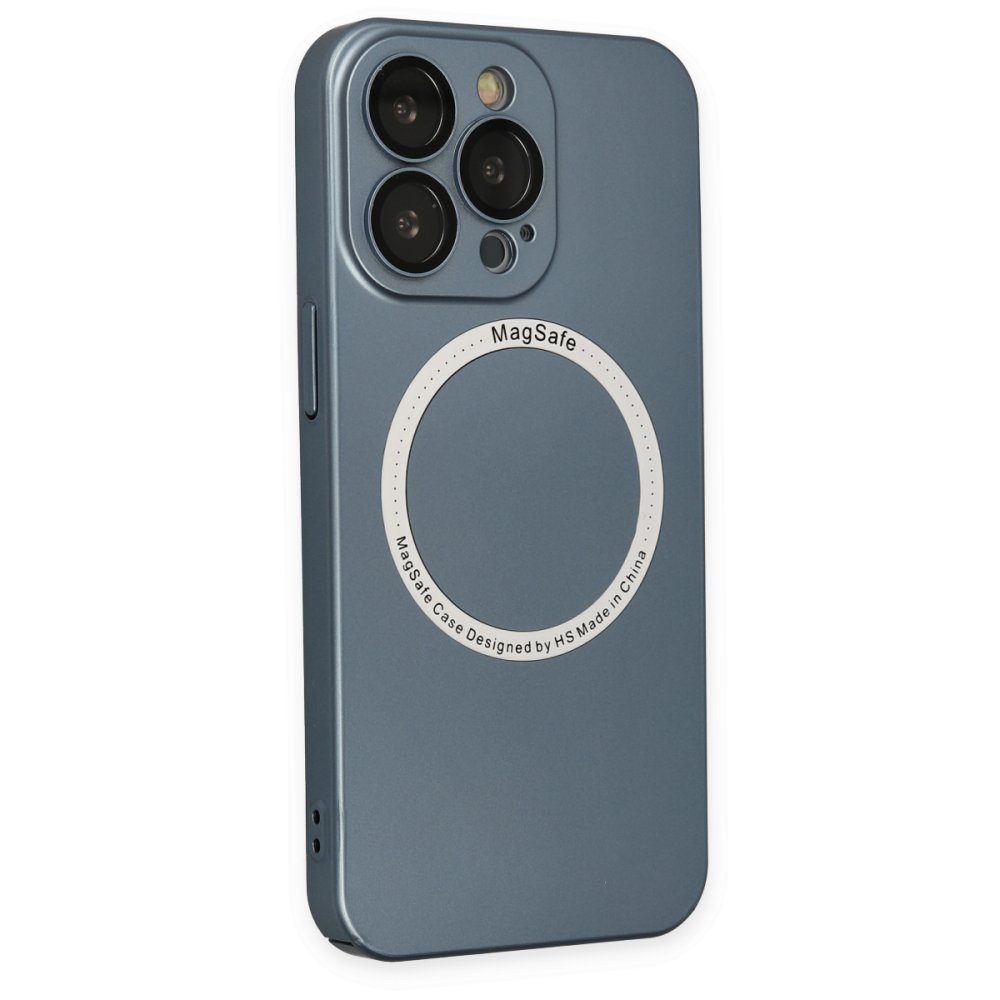 Newface iPhone 14 Pro Max Kılıf Jack Magneticsafe Lens Silikon - Sierra Blue