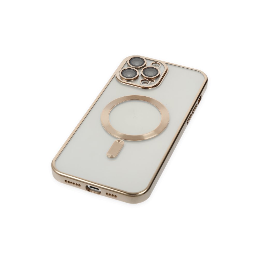 Newface iPhone 14 Pro Max Kılıf Kross Magneticsafe Kapak - Gold