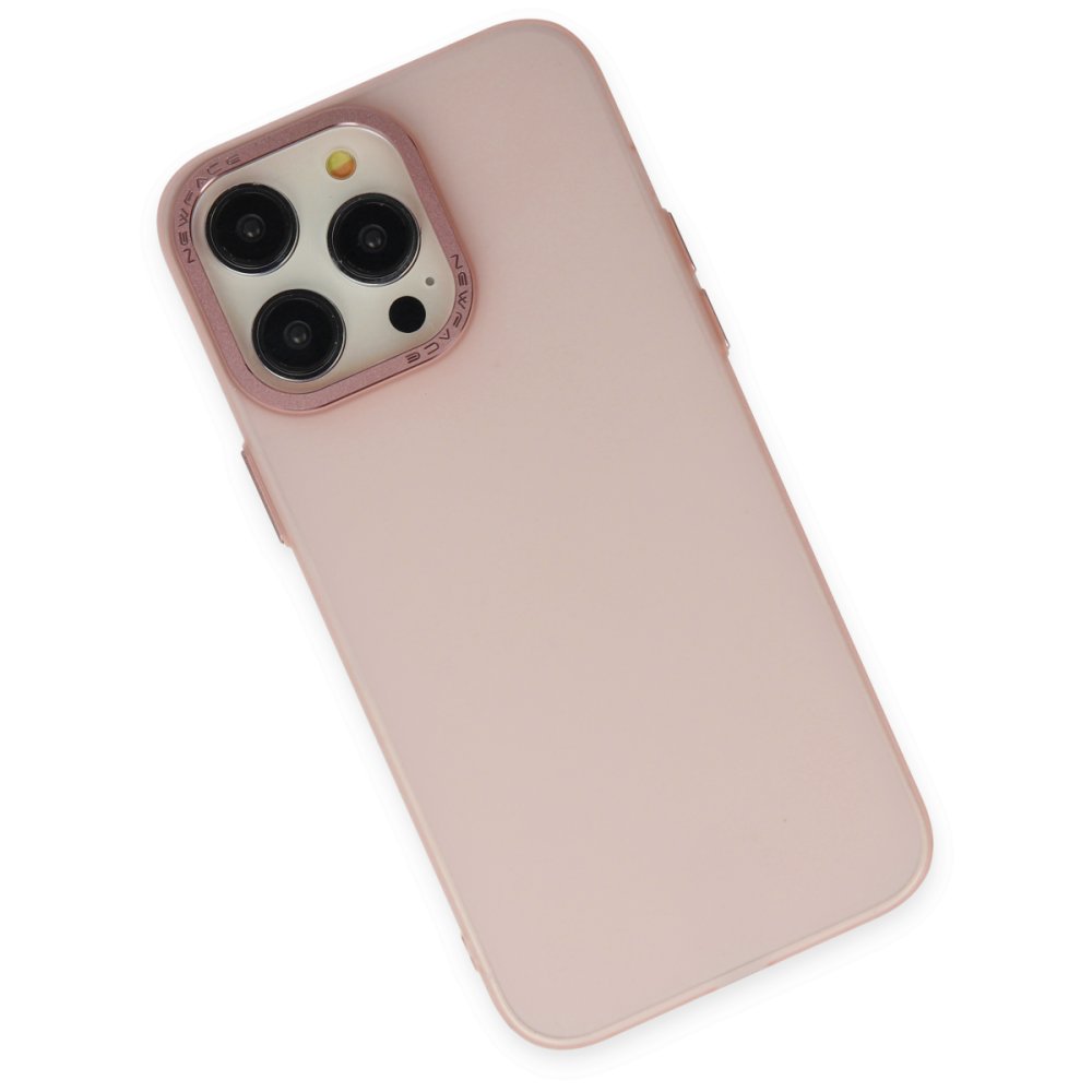 Newface iPhone 14 Pro Max Kılıf Modos Metal Kapak - Pembe