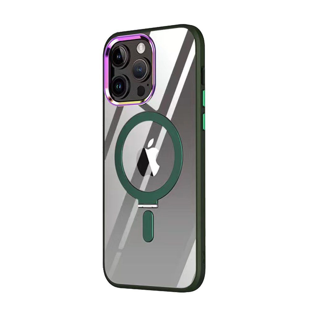 Newface iPhone 14 Pro Max Kılıf Mudo Magneticsafe Standlı Kapak - Köknar Yeşili
