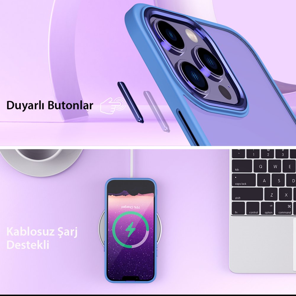 Newface iPhone 14 Pro Max Kılıf Power Silikon - Siyah
