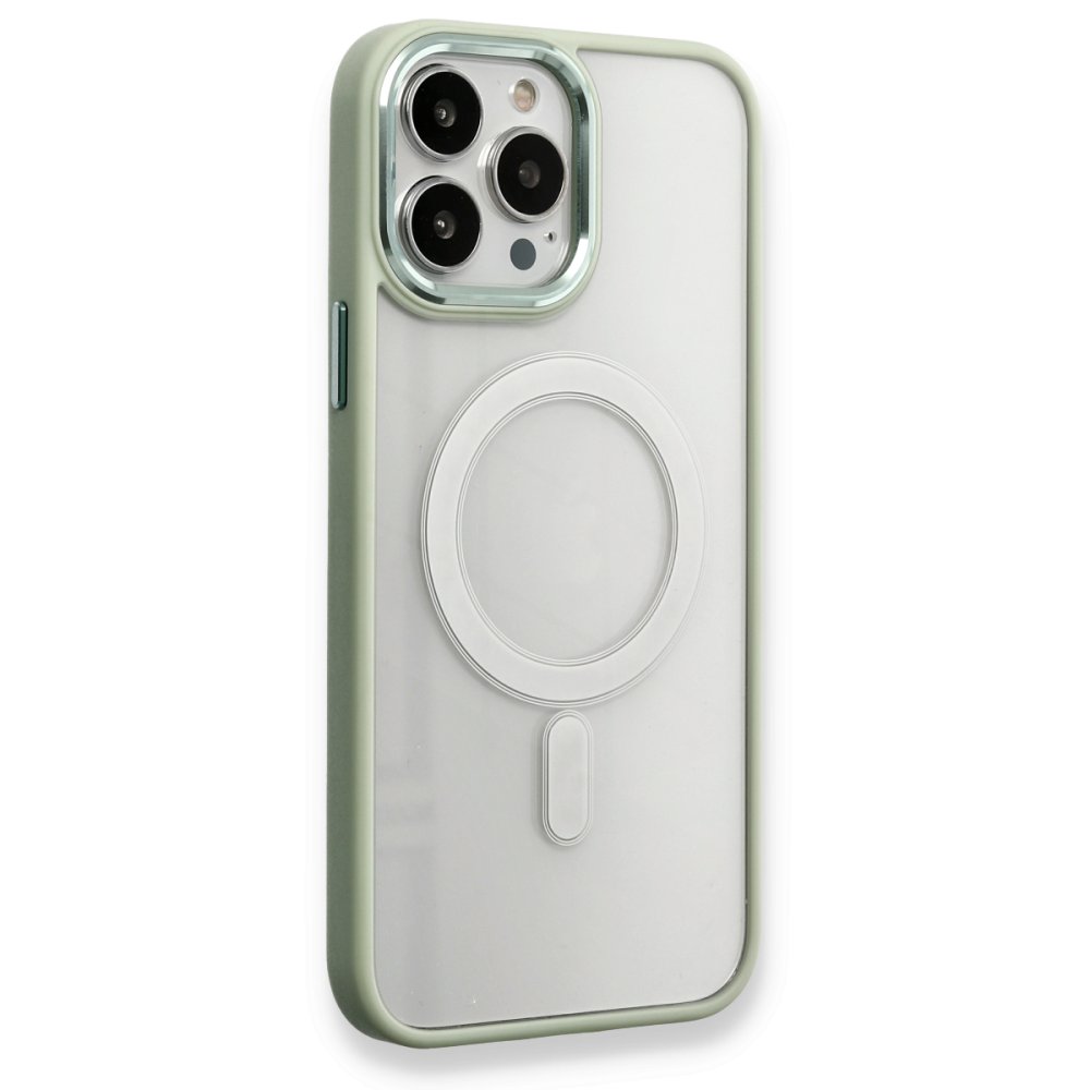 Newface iPhone 14 Pro Max Kılıf Room Magneticsafe Silikon - Su Yeşili