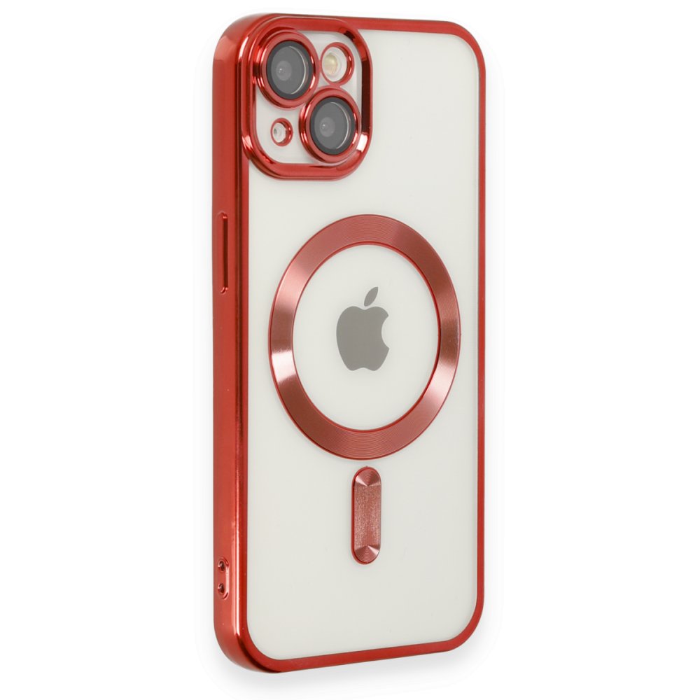 Newface iPhone 15 Kılıf Kross Magneticsafe Kapak - Kırmızı