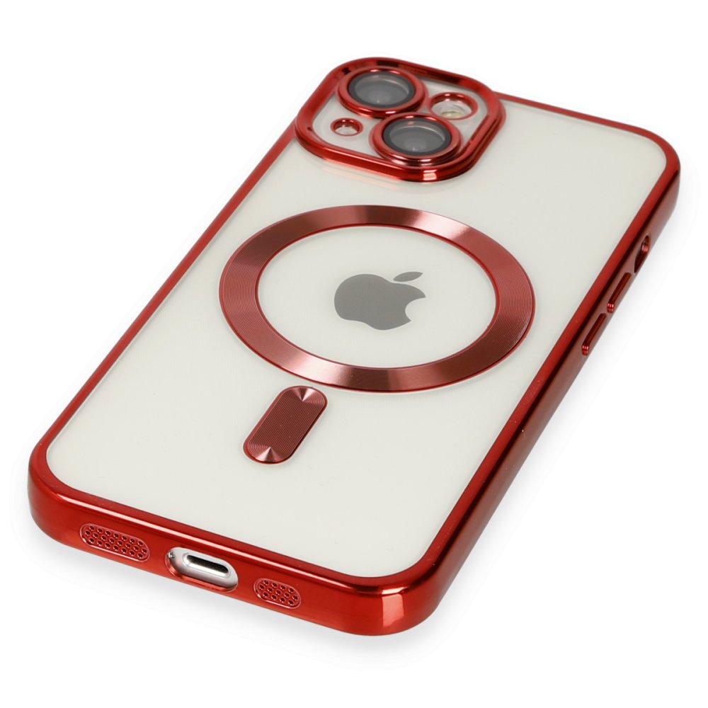 Newface iPhone 15 Kılıf Kross Magneticsafe Kapak - Kırmızı