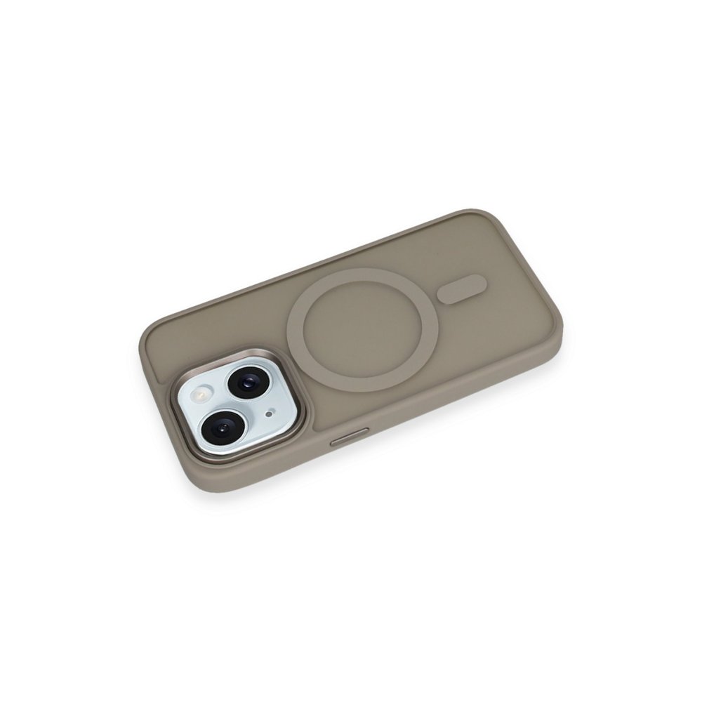 Newface iPhone 15 Kılıf Oslo Magsafe Kapak - Titan Gri
