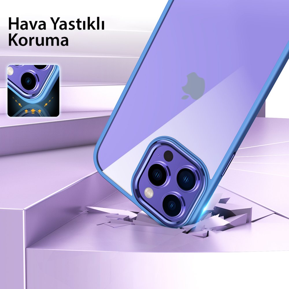 Newface iPhone 15 Kılıf Power Silikon - Sierra Blue