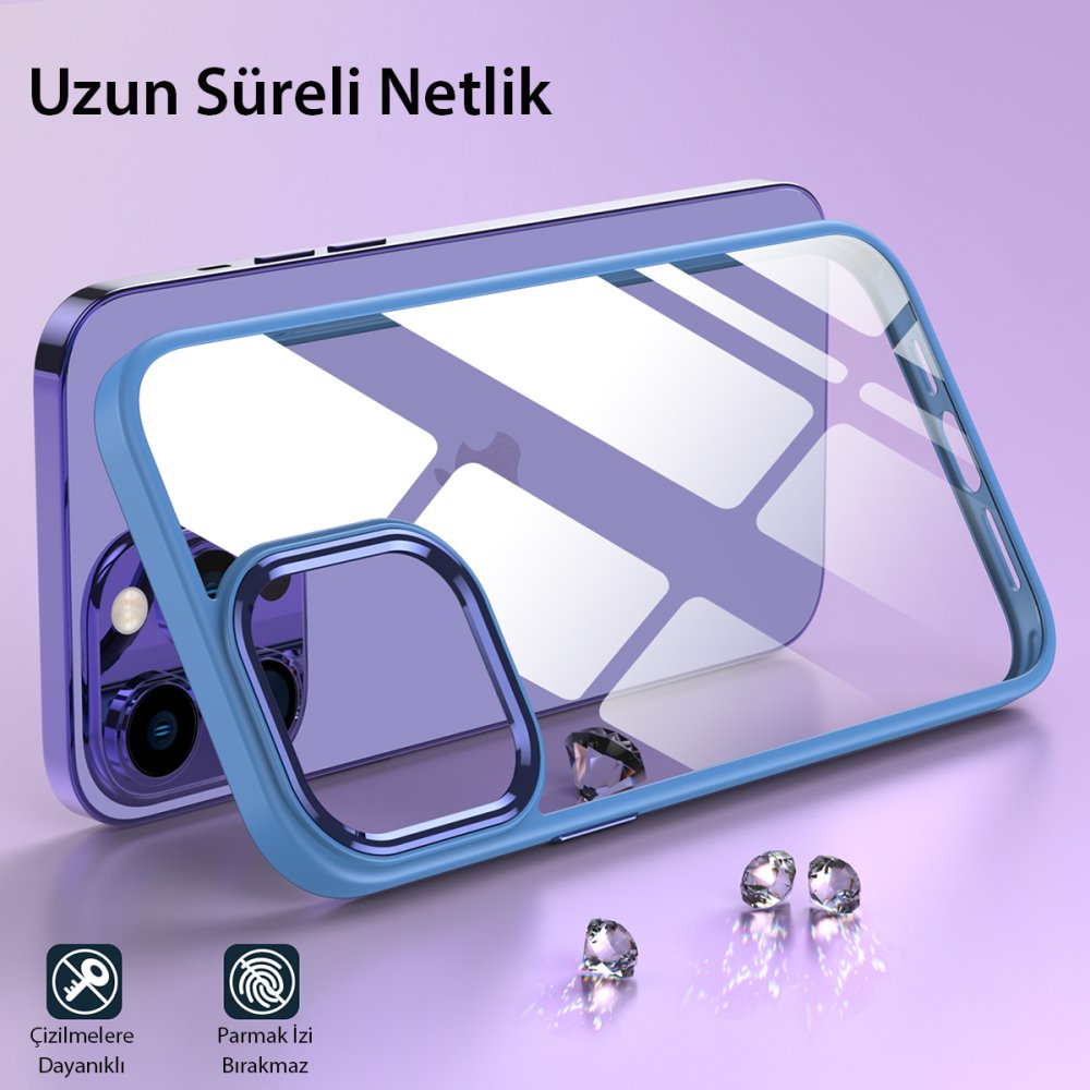 Newface iPhone 15 Kılıf Power Silikon - Sierra Blue