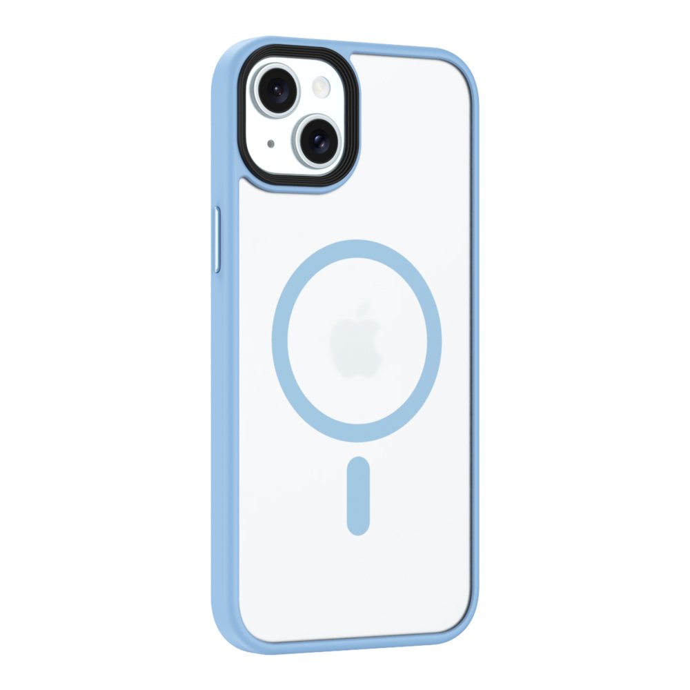 Newface iPhone 15 Plus Kılıf Trex Magneticsafe Kapak - Sierra Blue