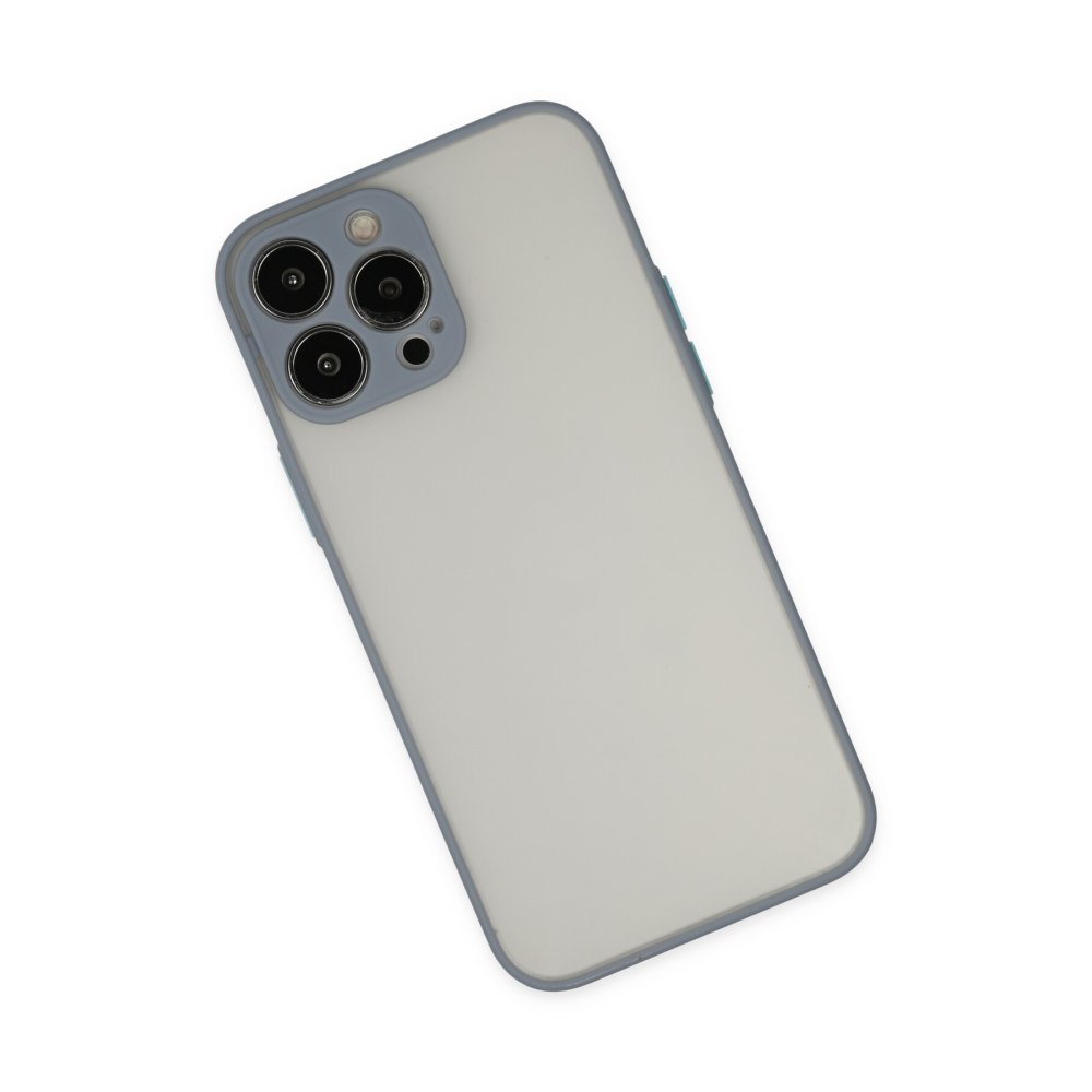 Newface iPhone 15 Pro Kılıf Montreal Silikon Kapak - Gri