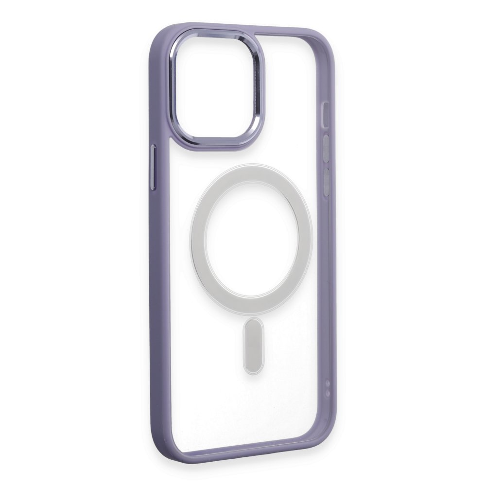 Newface iPhone 15 Pro Kılıf Room Magneticsafe Silikon - Lila