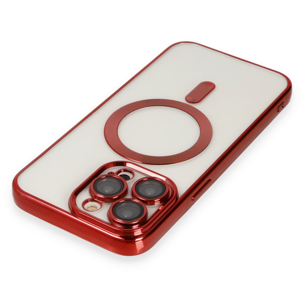 Newface iPhone 15 Pro Max Kılıf Kross Magneticsafe Kapak - Kırmızı