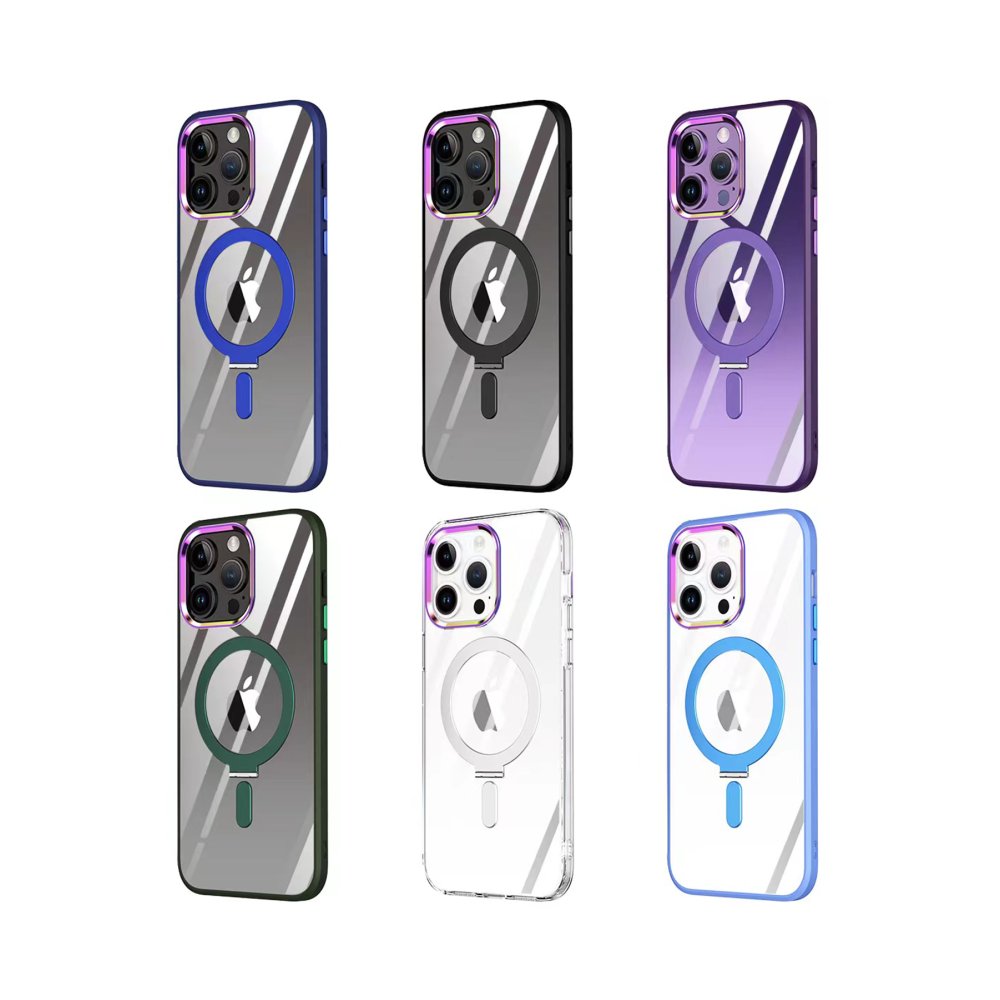 Newface iPhone 15 Pro Max Kılıf Mudo Magneticsafe Standlı Kapak - Köknar Yeşili