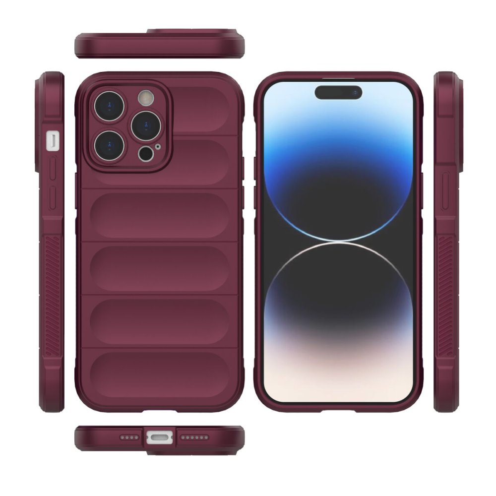 Newface iPhone 15 Pro Max Kılıf Optimum Silikon - Bordo