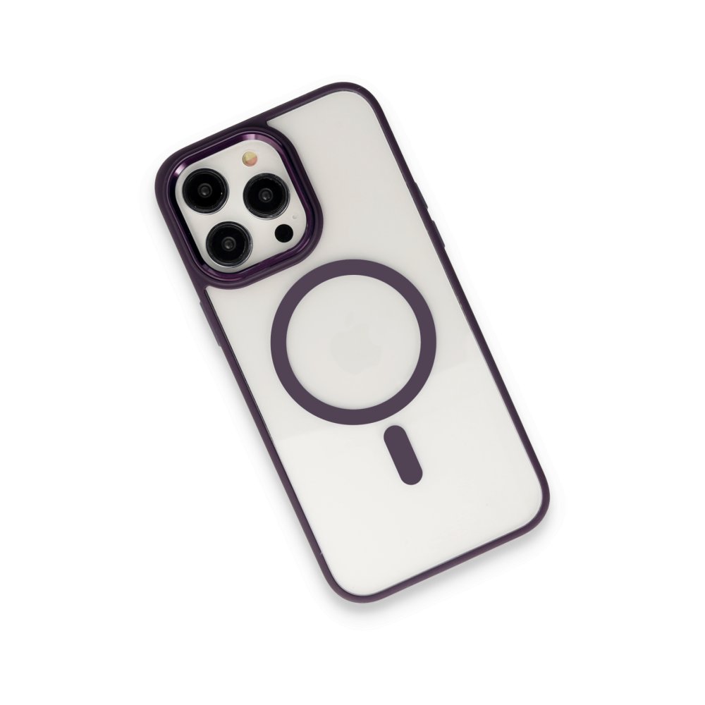 Newface iPhone 15 Pro Max Kılıf Room Magneticsafe Silikon - Derin Mor