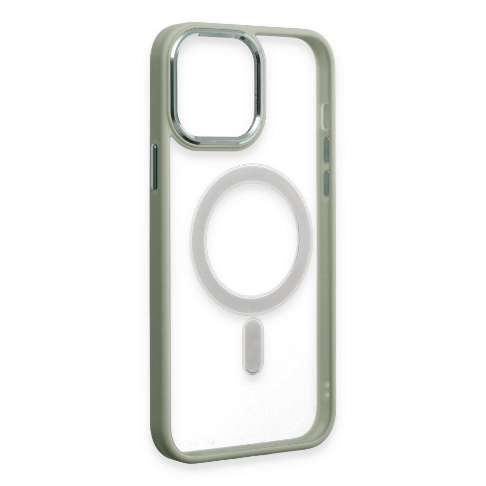 Newface iPhone 15 Pro Max Kılıf Room Magneticsafe Silikon - Su Yeşili