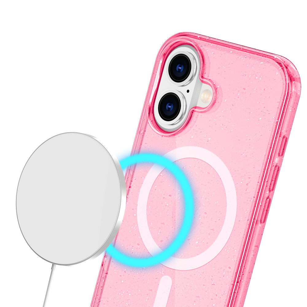 Newface iPhone 16 Kılıf Glow Magsafe Kapak - Pembe