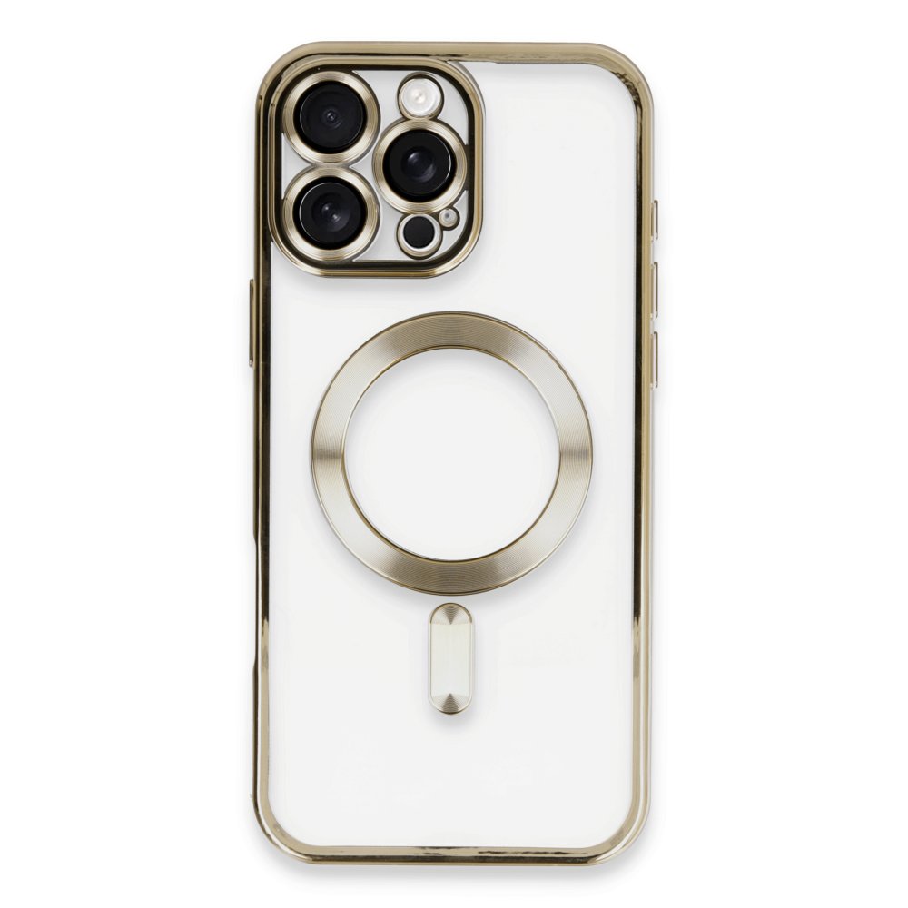 Newface iPhone 16 Pro Kılıf Kross Magneticsafe Kapak - Gold